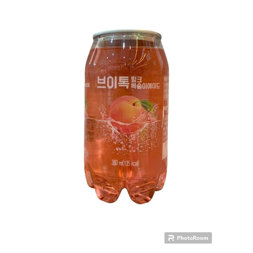 Nước uống trái cây có gas Vtalk đào Hàn Quốc lon 350ml